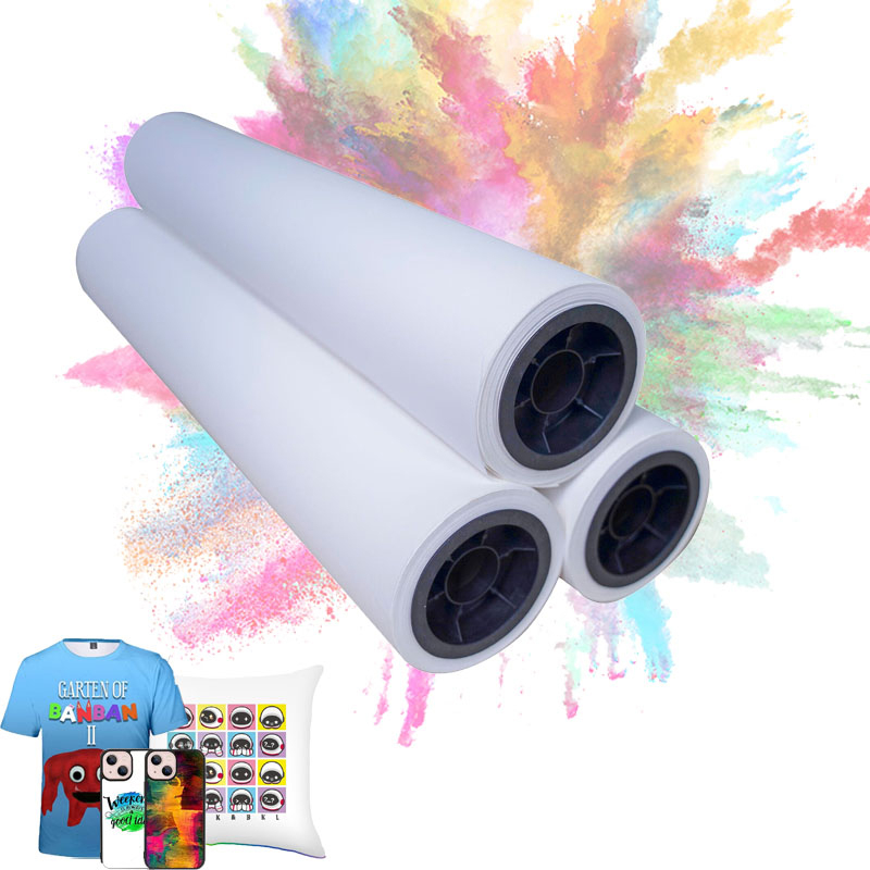 New Sublimation Transfer Roll Paper Fast Dry High Quality A4 Printing Paper Color T-shirt Heat Transfer Paper Wholesale
