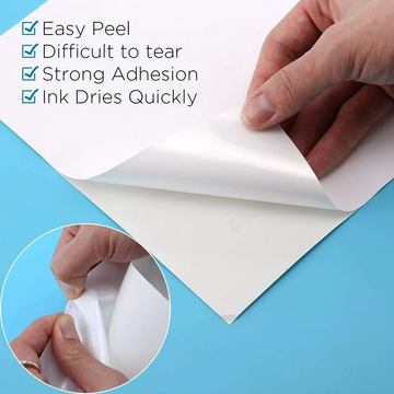 Custom Waterproof Matte A4 pp Paper 100um Pp Self-adhesive Suitable For Inkjet/laser Printers sticker paper a4