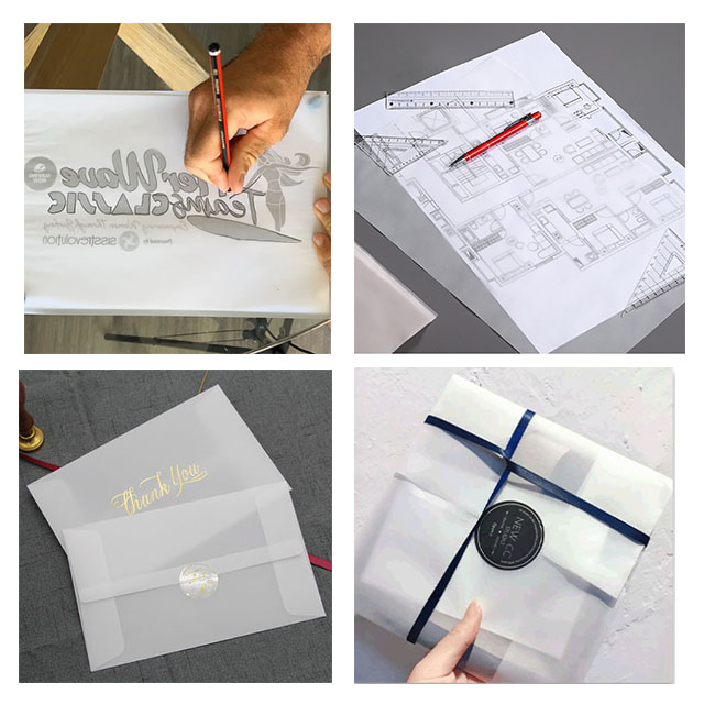 787*1092mm 70gsm 200gsmA4 A3 Big Sheet Tracing Drawing Translucent Paper Tracing Paper For Cad Drawing