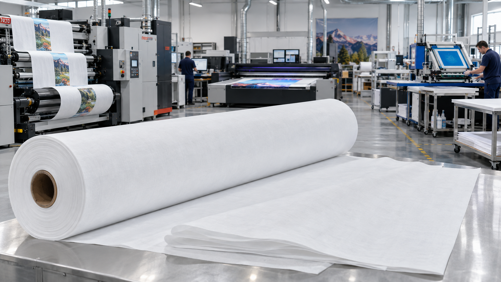 Tyvek material printing methods for commercial printing applications