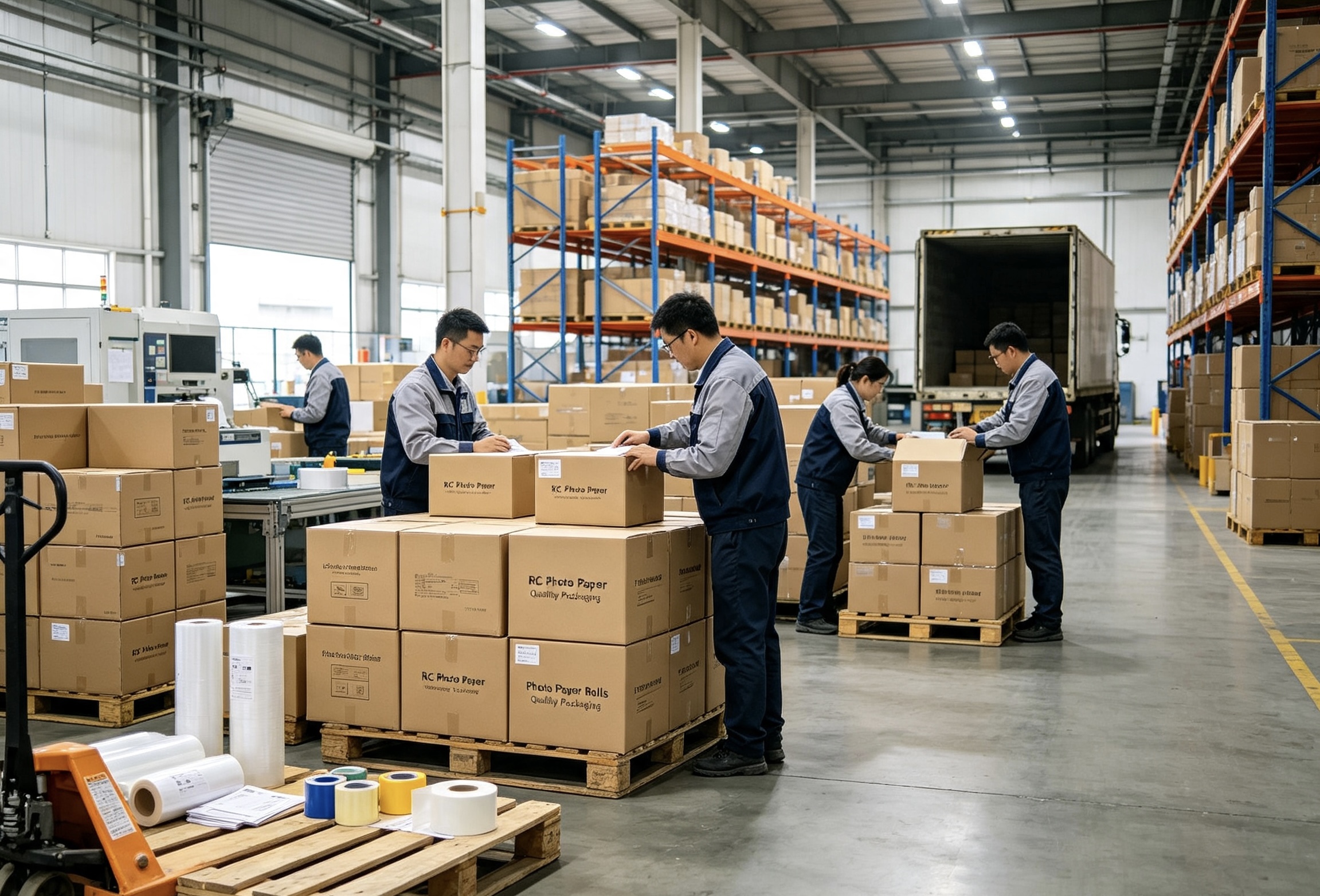 RC photo paper bulk packaging in factory warehouse for wholesale export