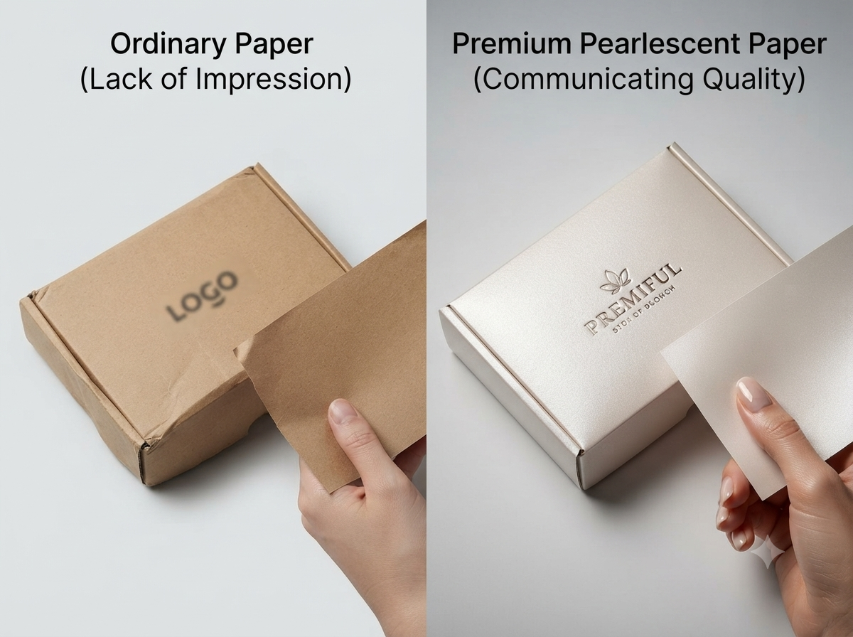 Ordinary paper cannot create a premium brand impression