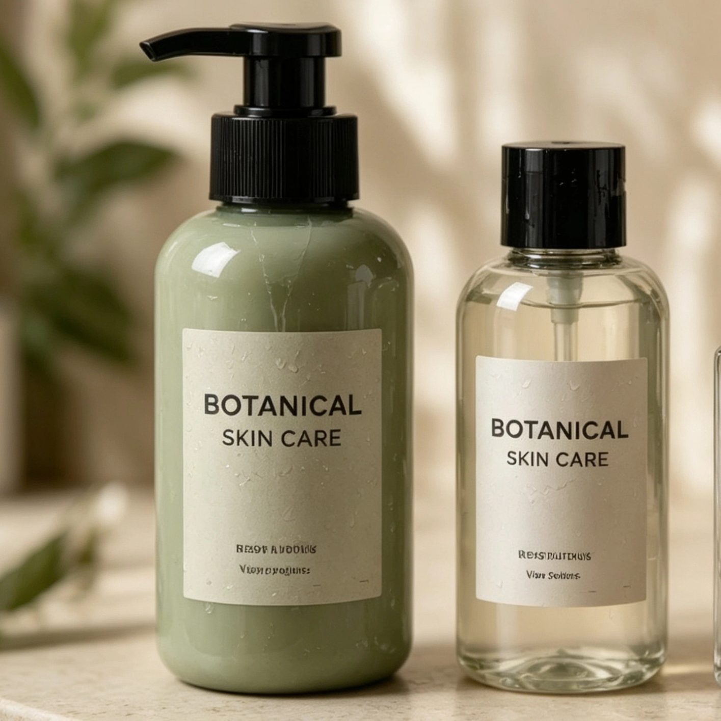 Waterproof synthetic paper labels for cosmetic bottles skincare and personal care packaging