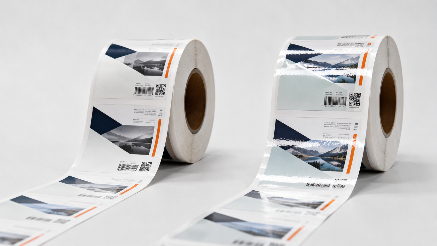 Matte and gloss synthetic labels