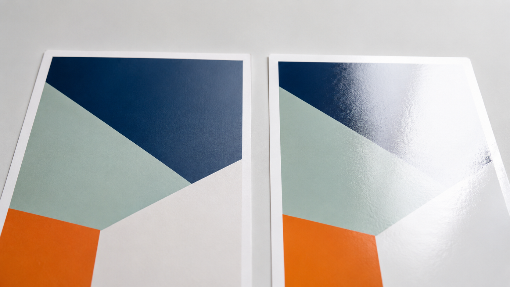 Matte and gloss synthetic paper surface comparison