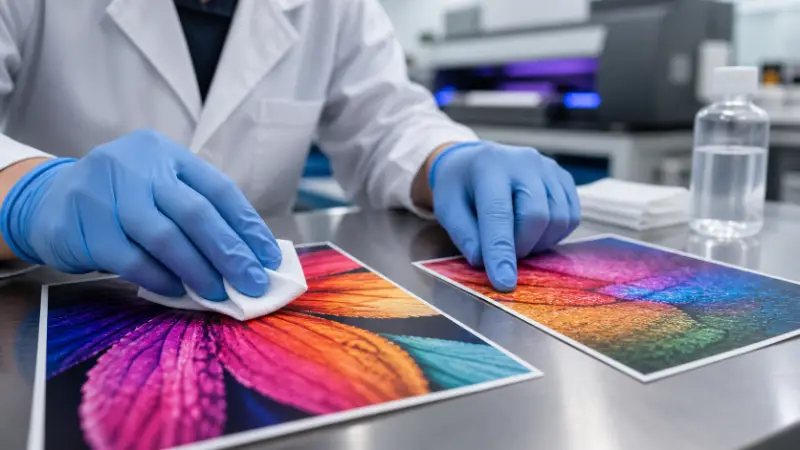 Testing UV ink scratch resistance on LIZHENG synthetic paper substrates