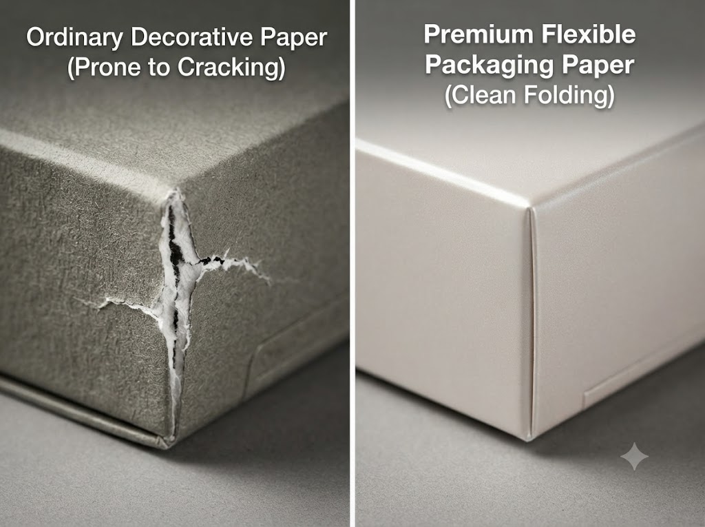 Paper may crack during folding and converting