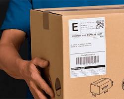 Durable adhesive label for logistic shipping boxes, professional industrial self-adhesive sticker