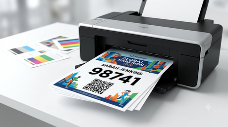 Commercial Inkjet Printer Outputting Colorful Custom Tyvek Marathon Bibs with Sharp Variable Data.png