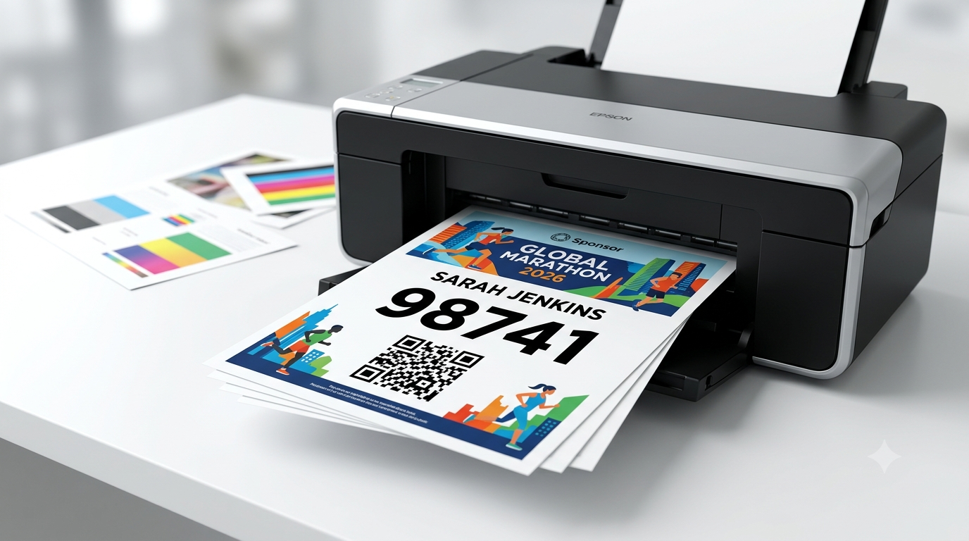 Commercial Inkjet Printer Outputting Colorful Custom Tyvek Marathon Bibs with Sharp Variable Data.png