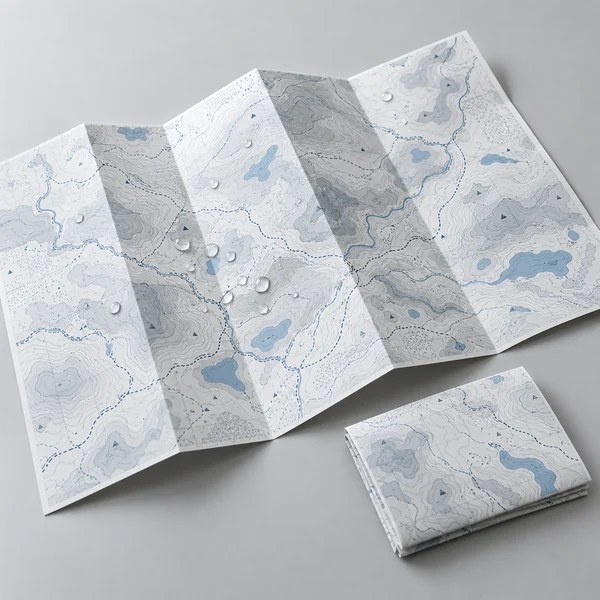 Waterproof PP synthetic paper used for printed foldable outdoor maps