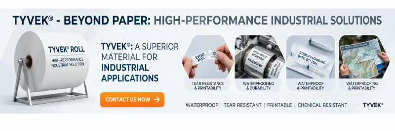 Tyvek high performance industrial material solutions with waterproof and tear resistant properties