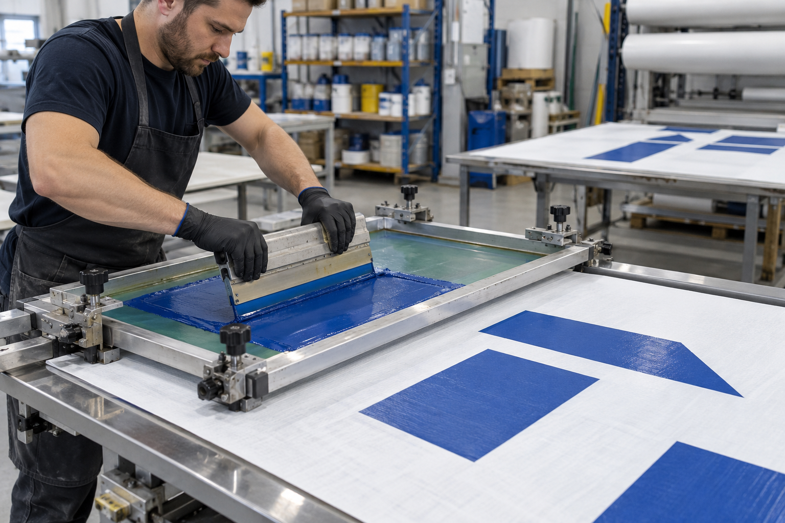 Screen printing on Tyvek material for bold graphics