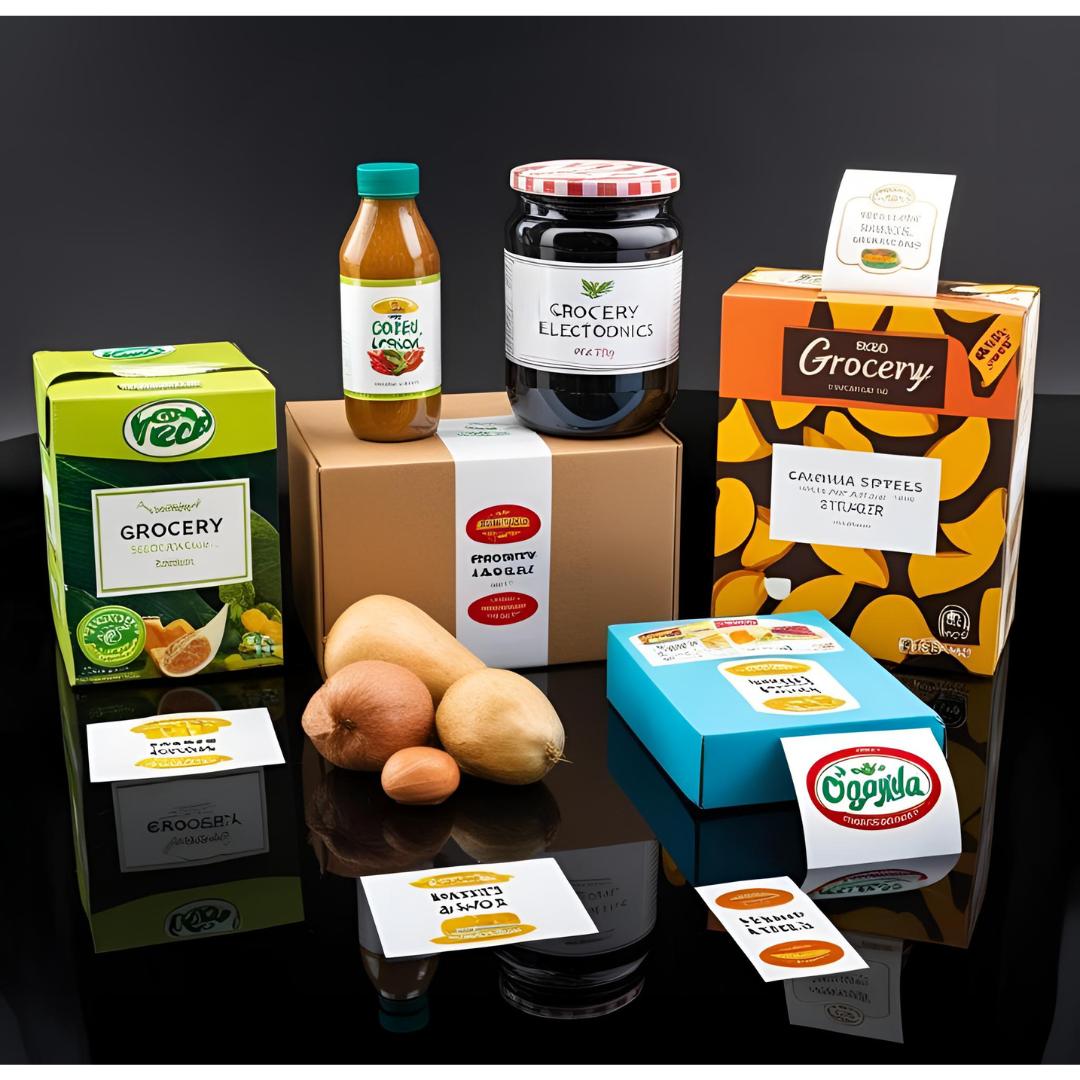 Self-adhesive labels for food and beverage packaging