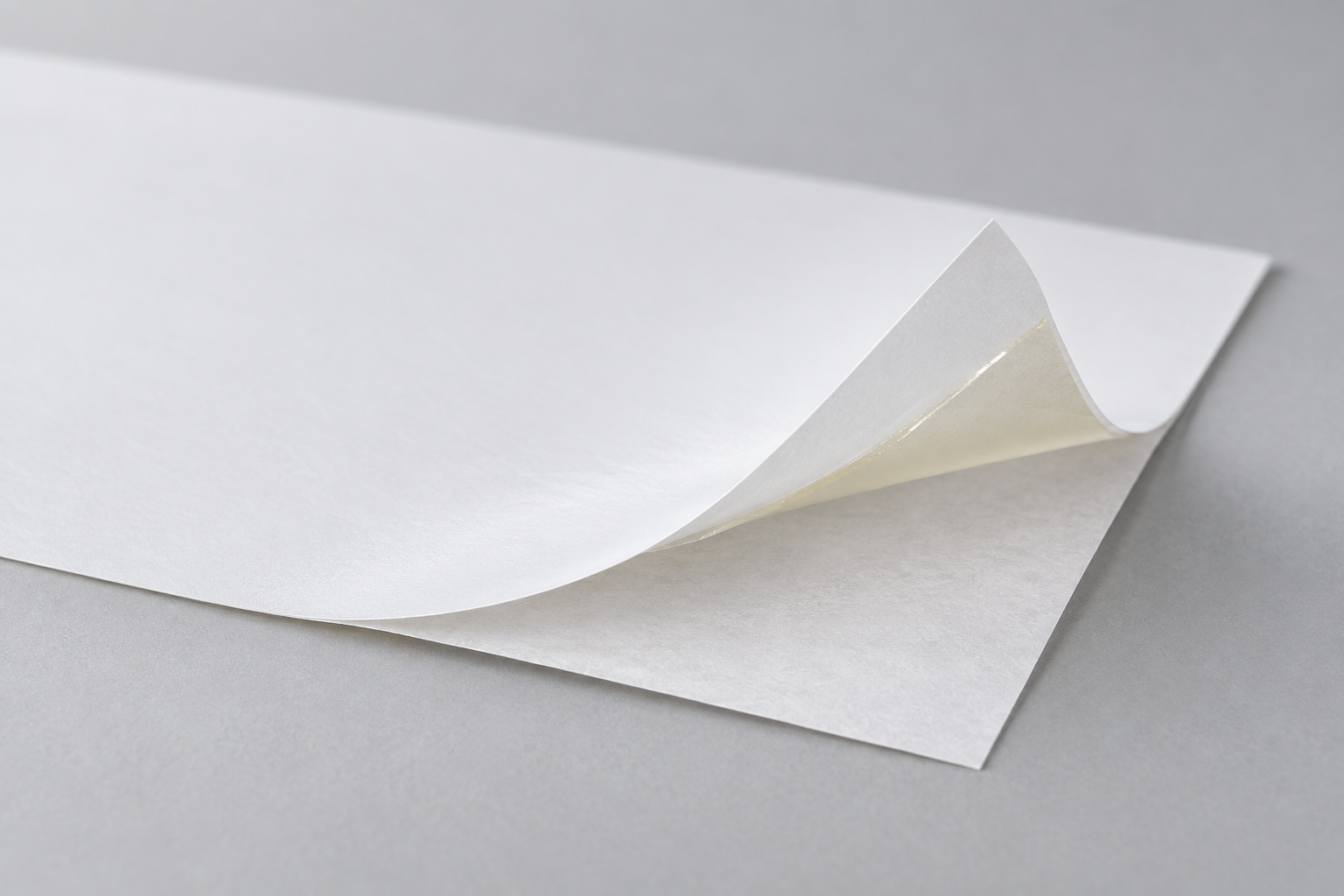 Synthetic label construction with face material adhesive and release liner