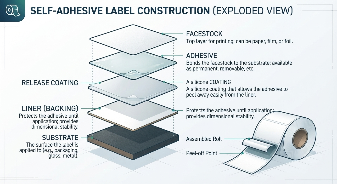 SELF-ADHESIVE LABEL CONSTRUCTION